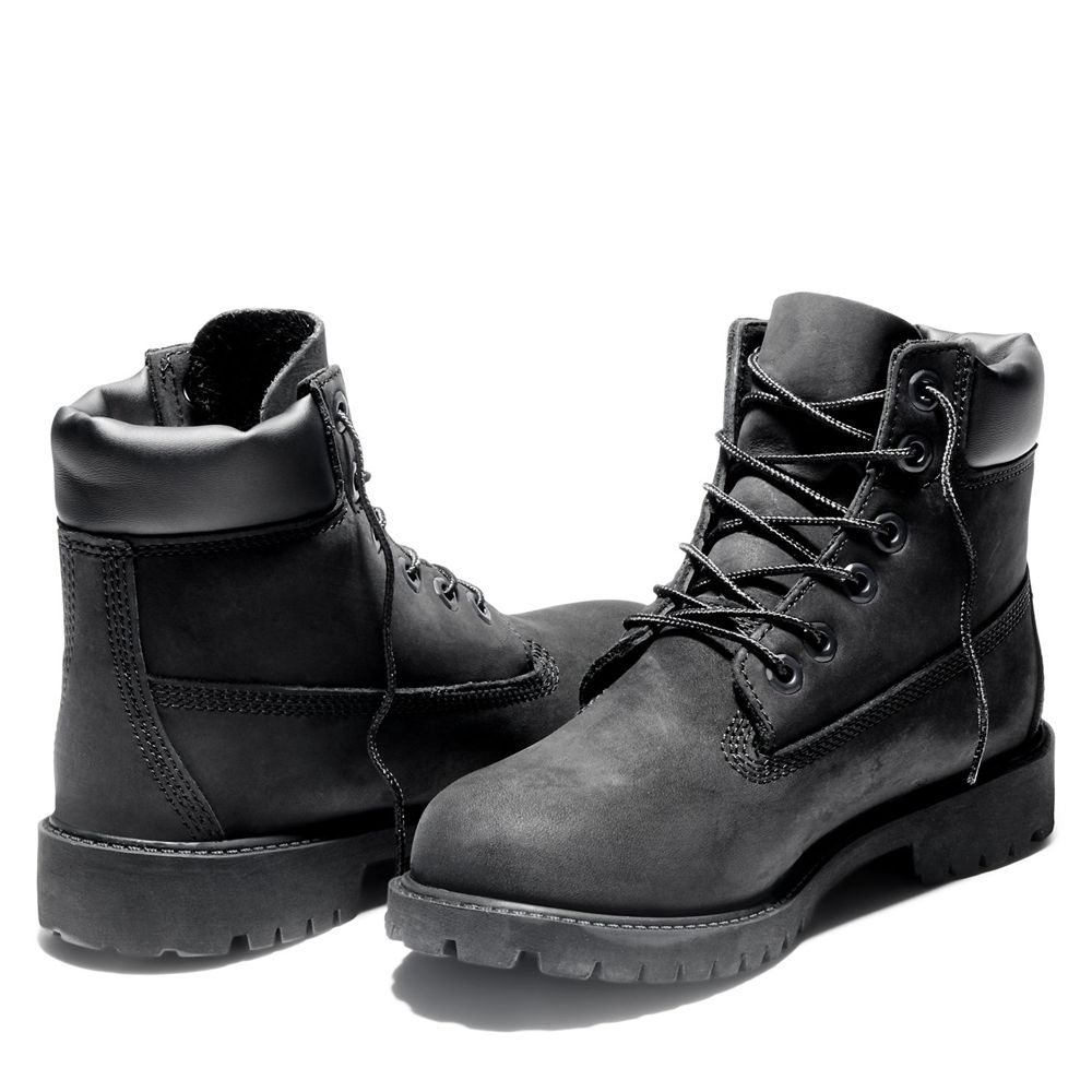 Bocanci 6-Inch Timberland Copii Negrii - Junior Premium Waterproof - Romania - WIZSJO852